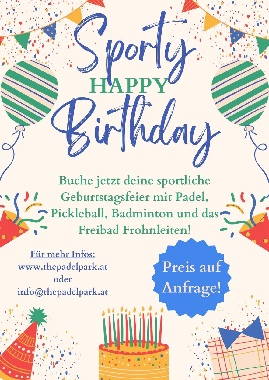Buche jetzt deine sportliche Geburtstagsfeier!